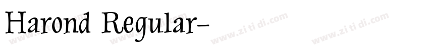 Harond Regular字体转换
